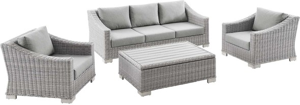 small corner patio couch Modway Furniture Sofa Sectionals Light Gray Gray