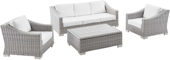 outdoor corner sofa cover Modway Furniture Sofa Sectionals Light Gray White