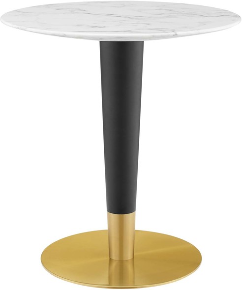 small round dining table and chairs Modway Furniture Bar and Dining Tables Gold White