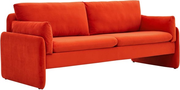 black leather sectional couch Modway Furniture Sofas and Armchairs Orange