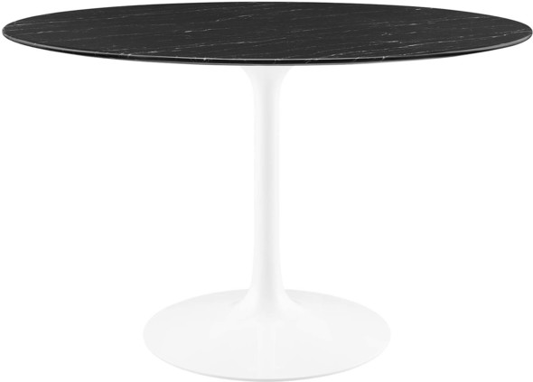 8 person circle dining table Modway Furniture Bar and Dining Tables White Black