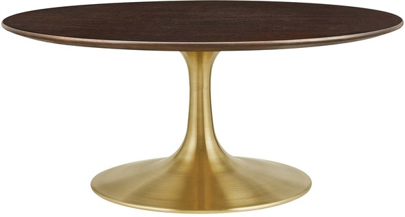 buy glass coffee table Modway Furniture Tables Gold Cherry Walnut