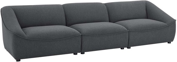 blue grey sectional couch Modway Furniture Sofas and Armchairs Charcoal