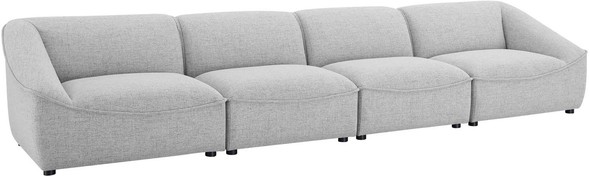 navy sectional couch Modway Furniture Sofas and Armchairs Light Gray