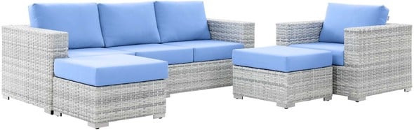 corner sofa patio set Modway Furniture Sofa Sectionals Light Gray Light Blue