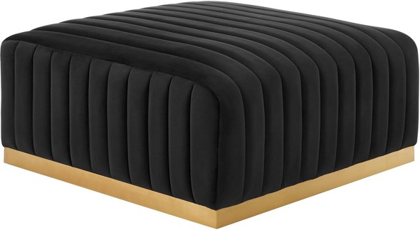 patterned upholstered storage bench Modway Furniture Sofas and Armchairs Gold Black