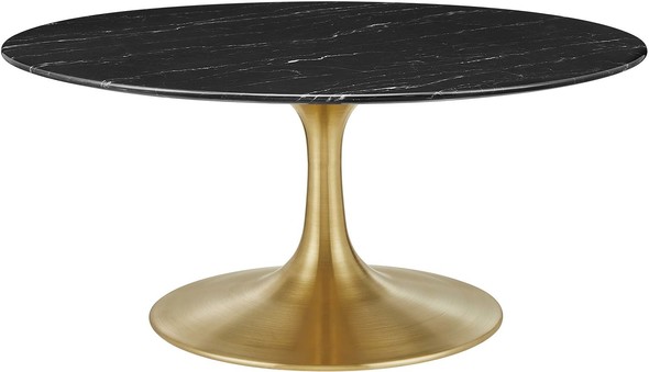black marble top coffee table Modway Furniture Tables Gold Black