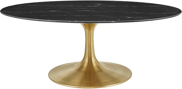 large natural wood coffee table Modway Furniture Tables Gold Black