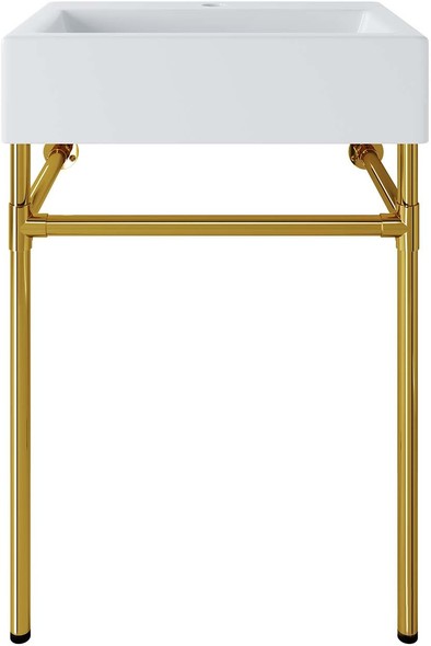 quartz countertops for bathrooms Modway Furniture Vanities Gold White