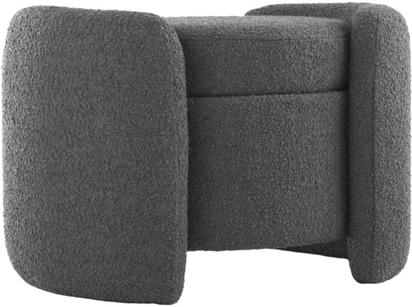 bench leather ottoman Modway Furniture Lounge Chairs and Chaises Charcoal