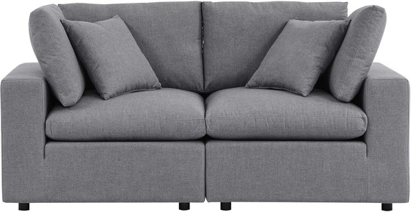 sofa chaise with pull out sleeper Modway Furniture Sofa Sectionals Gray