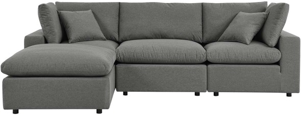 lounge sectional couch Modway Furniture Bar and Dining Charcoal