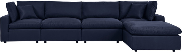 pull out sofa bed with chaise Modway Furniture Bar and Dining Navy