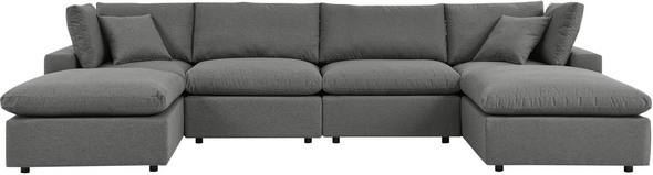 small grey sectional Modway Furniture Bar and Dining Charcoal