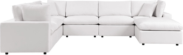 charcoal sectional with chaise Modway Furniture Bar and Dining White