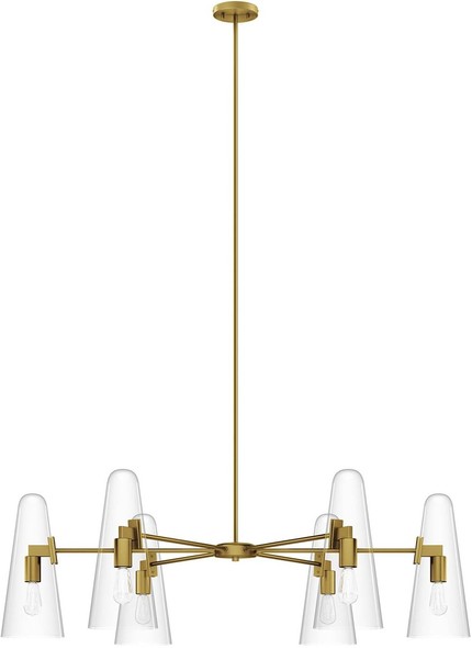 5 lamp chandelier Modway Furniture Ceiling Lamps Chandelier Clear Satin Brass