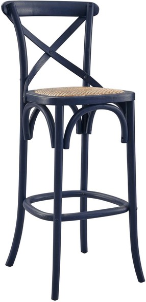 bar stools with backs and arms swivel Modway Furniture Midnight Blue