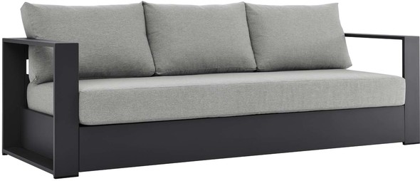 fabric sectional couch Modway Furniture Sofa Sectionals Gray Gray
