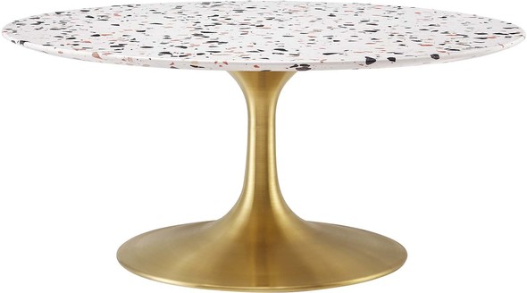 basic coffee table Modway Furniture Tables Gold White