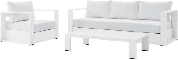 outdoor area furniture Modway Furniture Sofa Sectionals White White