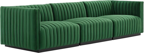 soft grey sectional couch Modway Furniture Sofas and Armchairs Sofas and Loveseat Black Emerald