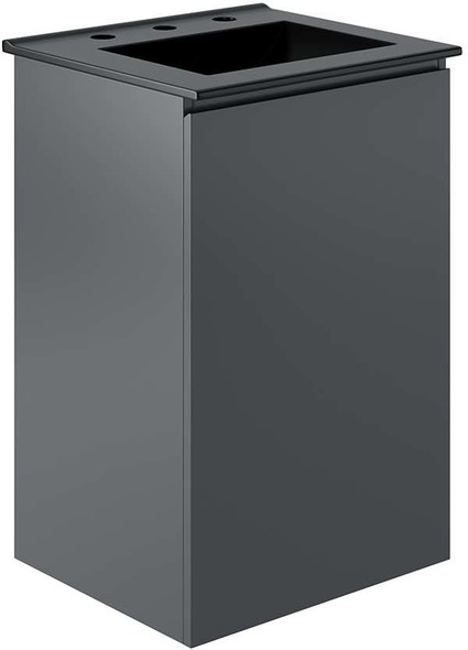2 vanity bathroom ideas Modway Furniture Vanities Gray Black