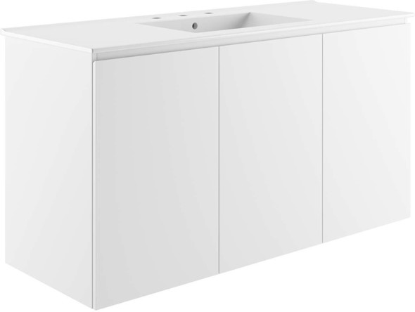 lowes clearance vanity Modway Furniture Vanities White White