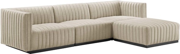 white cream sectional sofa Modway Furniture Sofas and Armchairs Black Beige