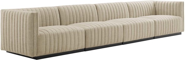 velvet black sofa Modway Furniture Sofas and Armchairs Black Beige