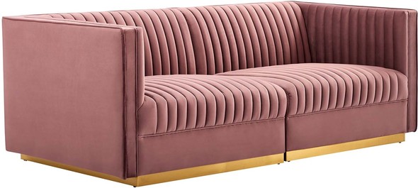 blue sectional sofa bed Modway Furniture Sofas and Armchairs Dusty Rose