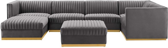 round couch Modway Furniture Sofas and Armchairs Gray