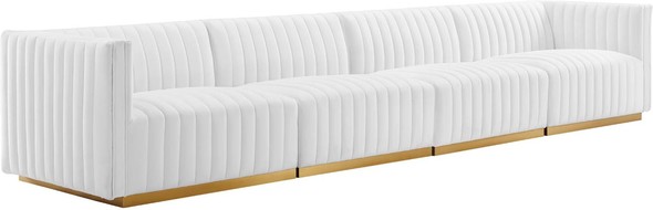 cream velvet sofas Modway Furniture Sofas and Armchairs Gold White
