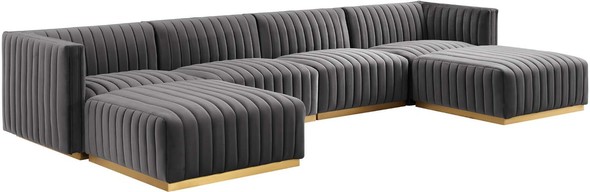 difference between left and right facing sectional Modway Furniture Sofas and Armchairs Gold Gray