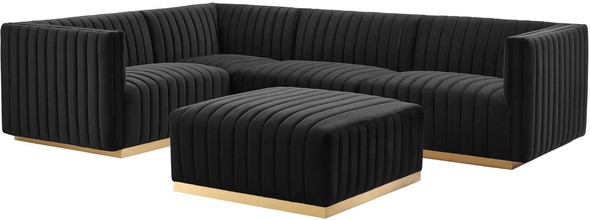 sofa gray modern Modway Furniture Sofas and Armchairs Gold Black