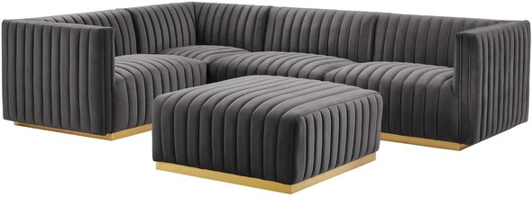affordable sectional sofa Modway Furniture Sofas and Armchairs Gold Gray