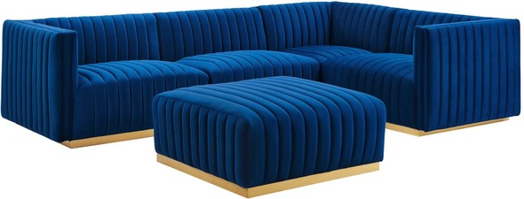 sectional furniture Modway Furniture Sofas and Armchairs Gold Navy
