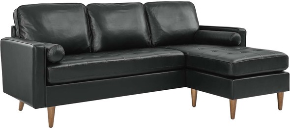 grey l sectional Modway Furniture Sofas and Armchairs Black