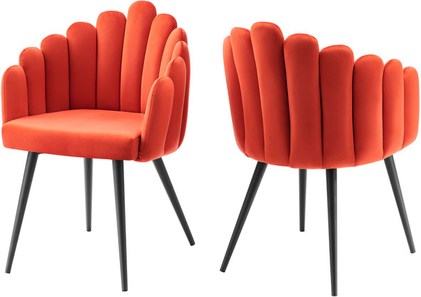 country chairs Modway Furniture Dining Chairs Black Orange