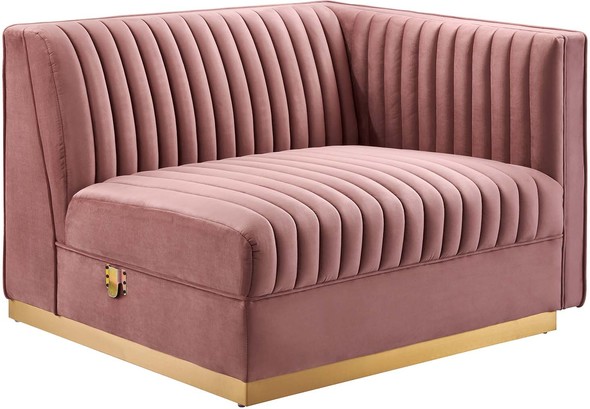 contemporary sectional modern sofa bed Modway Furniture Sofas and Armchairs Dusty Rose
