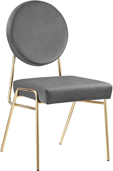 black fabric dining chairs Modway Furniture Gold Gray