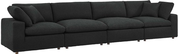 gray sleeper sectional Modway Furniture Sofas and Armchairs Sofas and Loveseat Black