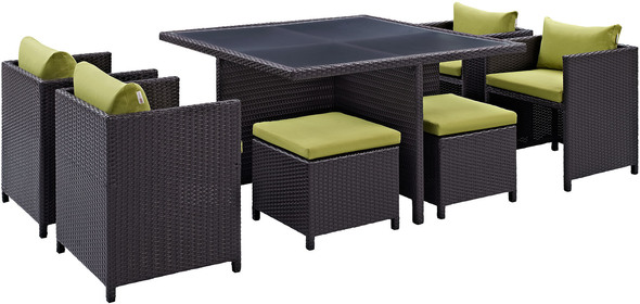 Modway Furniture Bar and Dining Outdoor Dining Sets Espresso Peridot