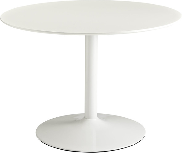 round wood pedestal dining table Modway Furniture Bar and Dining Tables White