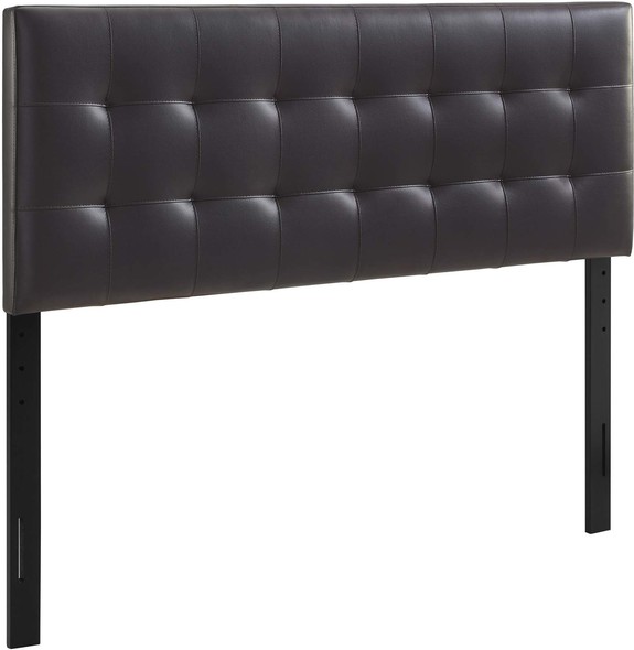 headboard with shelves and lights Modway Furniture Headboards Brown
