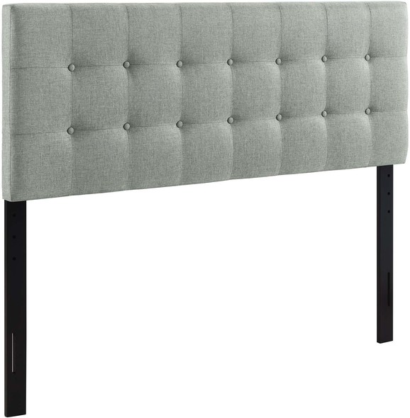 upholstered headboard double Modway Furniture Headboards Gray