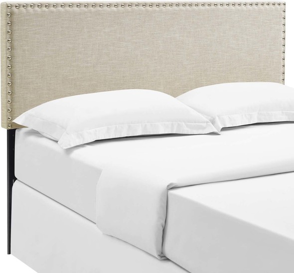 white full bed frame with headboard Modway Furniture Headboards Beige