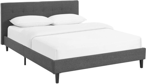 high profile king bed frame with headboard Modway Furniture Beds Beds Gray