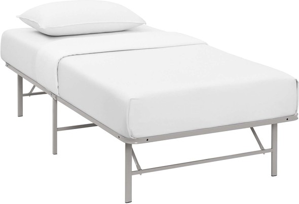 white bed base Modway Furniture Beds Gray