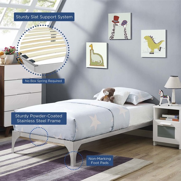 Modway Furniture Beds Beds Silver
