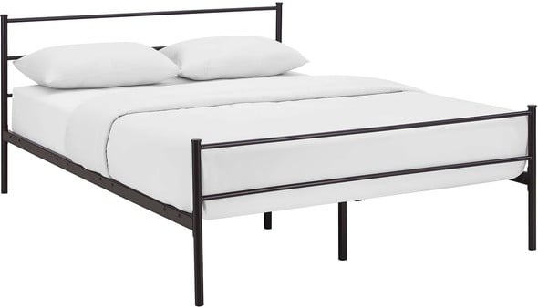 upholstered bedframes Modway Furniture Beds Beds Brown